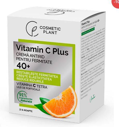 Crema Antirid Pentru Fermitate 40+, Vitamin C Plus, 50ml - Cosmetic Plant
