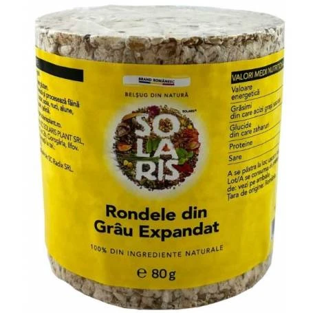 Rondele din grau expandat 80g - Solaris