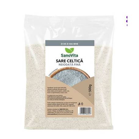 Sare Celtica fina neiodata, 500g - Sanovita