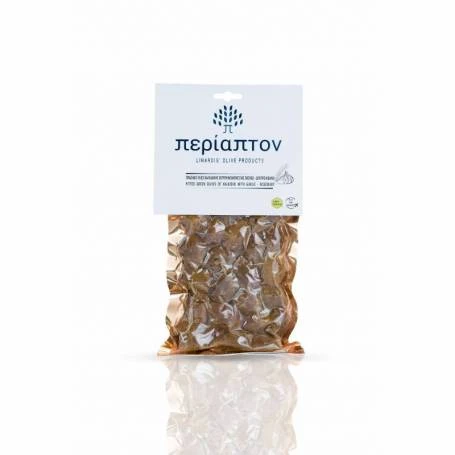 Masline Verzi fara samburi rozmarin, usturoi, 200g - Linardis