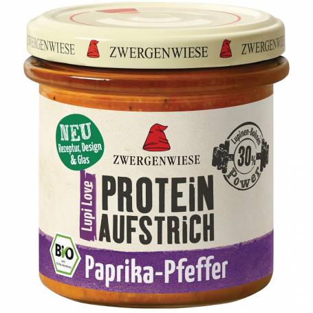 Crema tartinabila proteica cu lupin, ardei si piper, eco-bio, 135g - Zwergenwiese