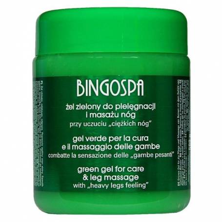 GEL VERDE PENTRU MASAJ, PENTRU PICIOARE GRELE,  500 G, BINGO SPA