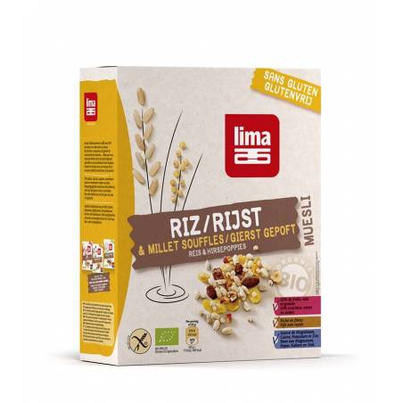 Muesli cu orez si mei expandat fara gluten eco-bio 250g - Lima