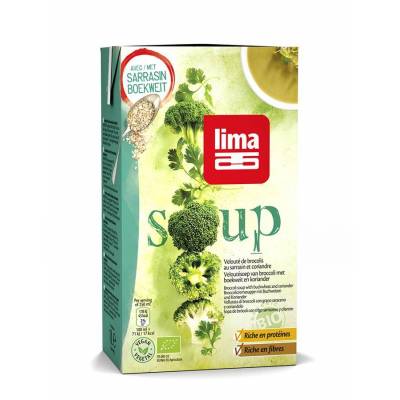 Supa crema de broccoli cu hrisca si coriandru eco-bio 1L - Lima
