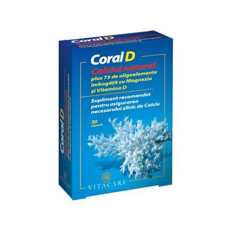 Coral D 30cps - calciu organic - Vitacare