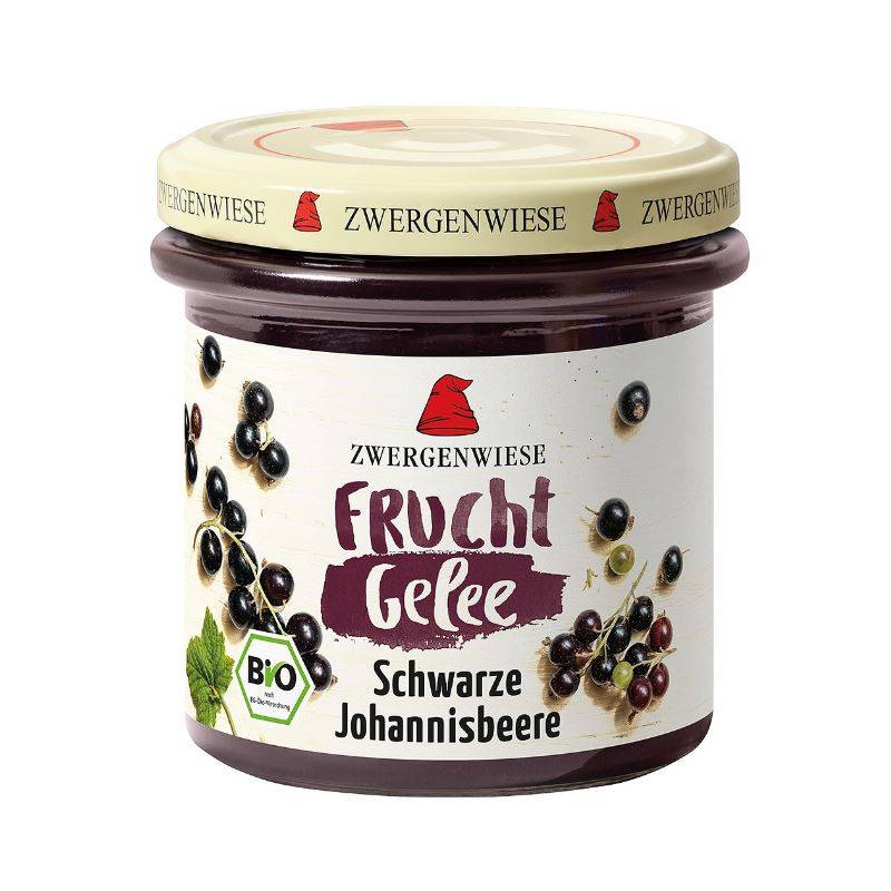 Jeleu de coacaze negre Fara gluten, Eco-Bio 160g - Zwergenwiese