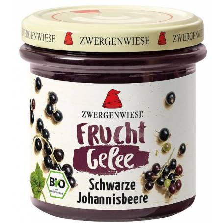 Jeleu de coacaze negre Fara gluten, Eco-Bio 160g - Zwergenwiese