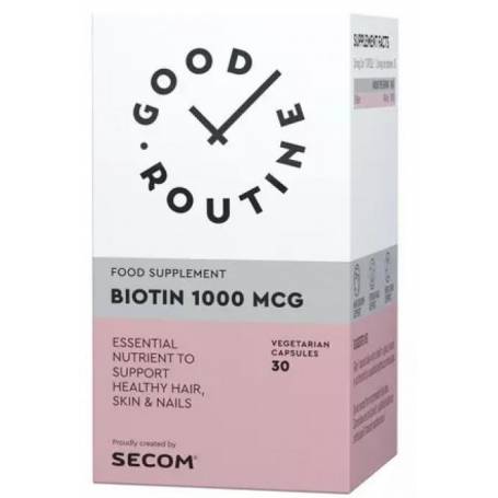 Biotin - Vitamina B7, 1000mcg, 30 capsule - Good Routine by Secom