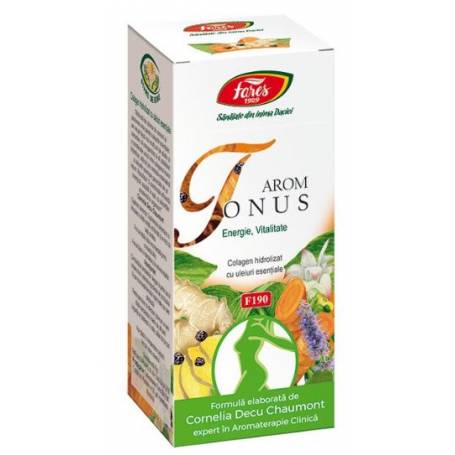 Arom Tonus F190, Colagen si Uleiuri Esentiale Pulbere 80g - Fares