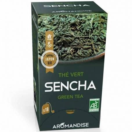 Ceai verde Sencha, eco-bio, 18 pliculete x 2g - Aromandise