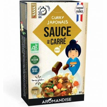 Sos curry japonez, eco-bio, 5cuburi, 90g - Aromandise