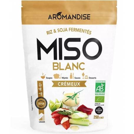 Pasta miso alba, cremoasa, eco-bio, 250g - Aromandise