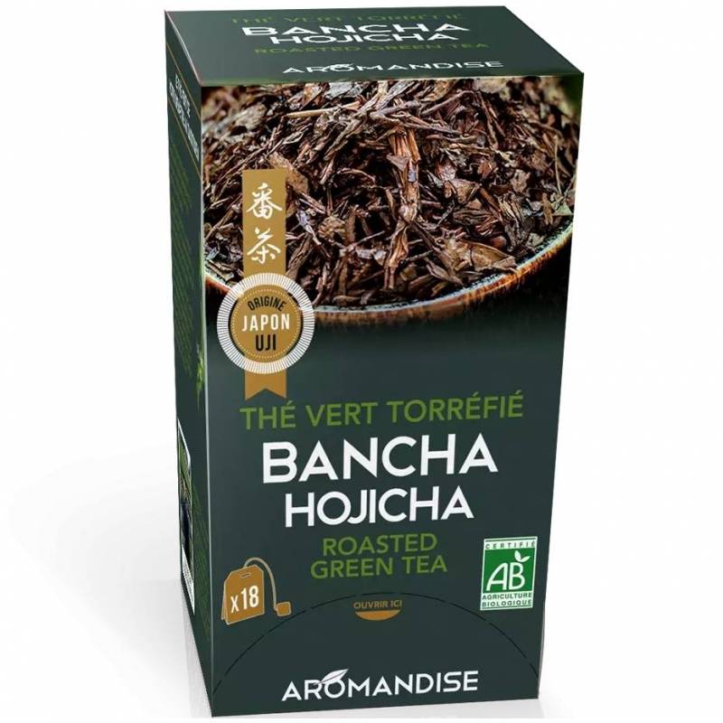 Ceai verde prajit Bancha Hojicha, eco-bio, 18 pliculete x 2g -