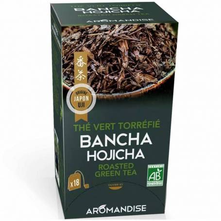 Ceai verde prajit Bancha Hojicha,  eco-bio, 18 pliculete x 2g - Aromandise