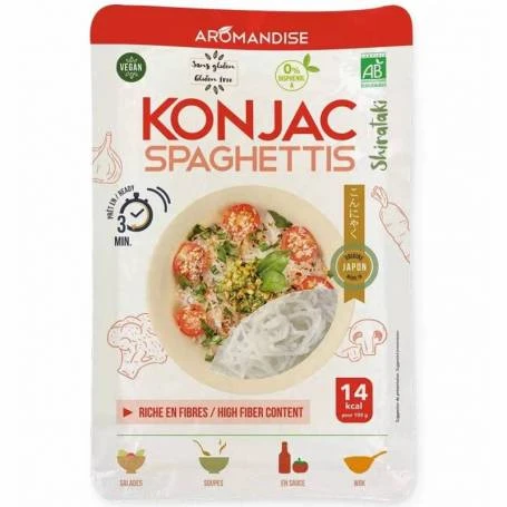 Spaghetti din konjac, eco-bio, 180 g, Aromandise