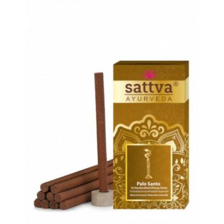 Betisoare parfumate Dhoop Palo Santo cu suport 10buc – Sattva Ayurveda