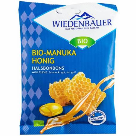 Bomboane bio cu miere de manuka, 60g - Wiedenbauer