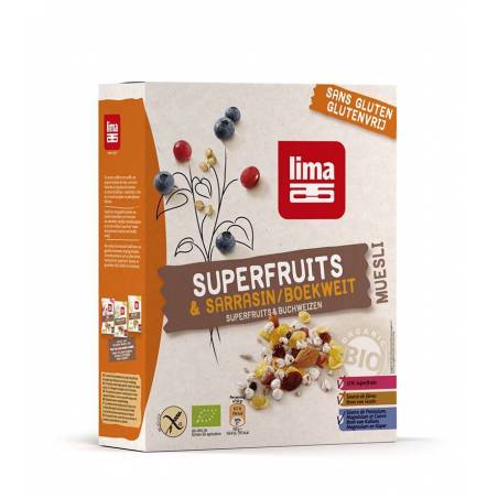 Muesli cu superfructe si hrisca bio, fara gluten 250g - Lima