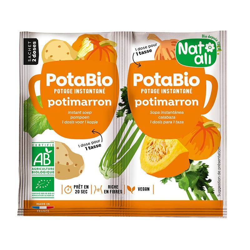 Supa instant cu dovleac si legume Eco-Bio 2 x 8.5g - Nat-ali