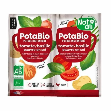 Supa instant cu rosii, busuioc si legume Eco-Bio 2 x 8.5g - Nat-ali
