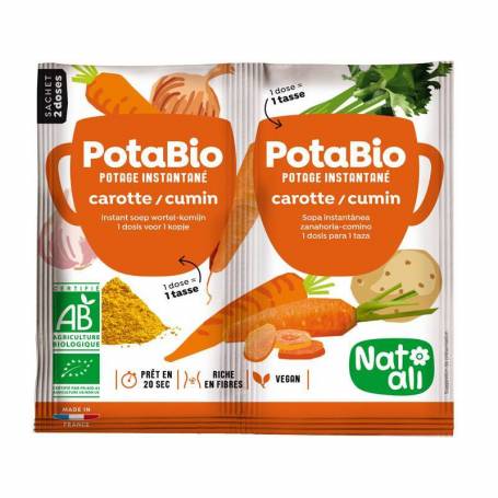 Supa instant cu morcovi, chimion si legume Eco-Bio 2 x 8.5g - Nat-ali