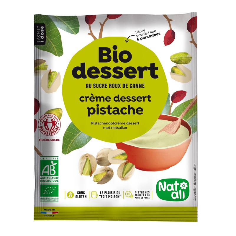 Desert Crema Cu Fistic, Eco-bio, 60 G, Nat-ali
