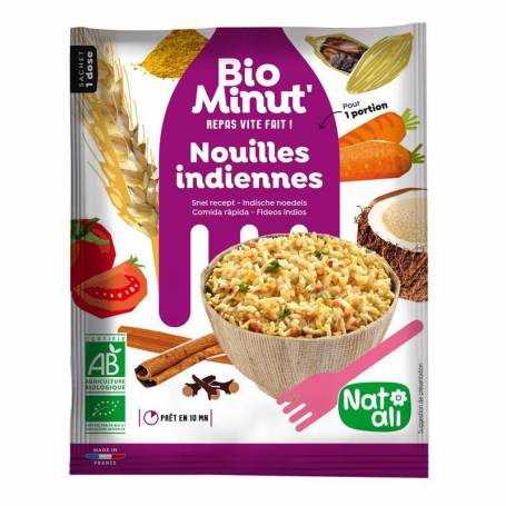 Noodle instant in stil indian Eco-Bio 80g - Nat-ali