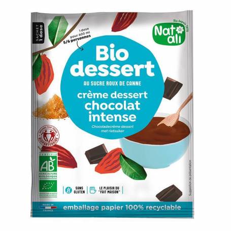 Desert crema cu ciocolata intense, eco-bio, 60 g, Nat-ali