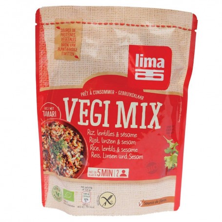 Vegi mix orez, linte si susan eco-bio 250g - Lima