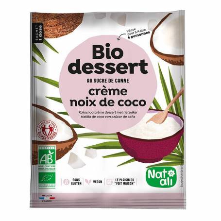 Desert crema cu cocos, bio, 60g - Nat-ali