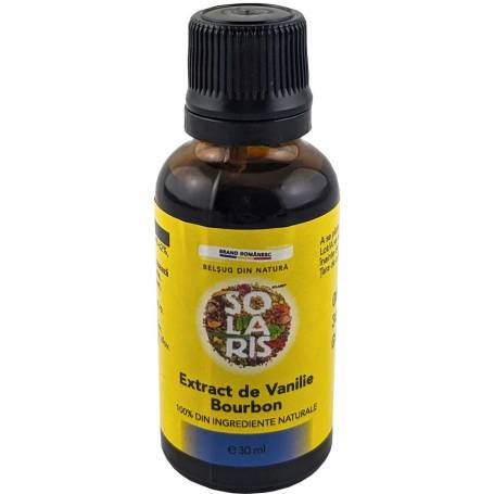 Extract de vanilie Bourbon, eco-bio, 30ml - Solaris