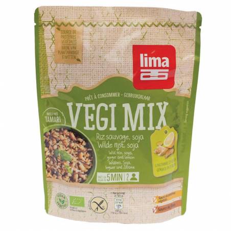 Vegi mix ghimbir, orez salbatic si soia eco-bio 250g - Lima