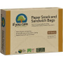 Pungi de hartie nealbita pentru sandwich si snacks, fara clor, compostabile 48 bucati - If You Care