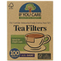 Filtre de ceai scurte, nealbite, fara clor, compostabile, 100 bucati, If You Care