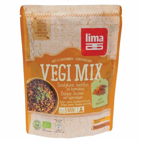 Vegi mix curry, bulgur si linte eco-bio 250g - Lima