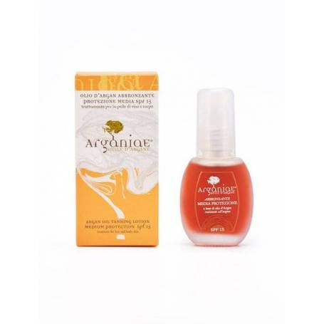 Ulei pentru bronzat cu protectie solara si ulei de argan SPF 15, 30ml - Argania