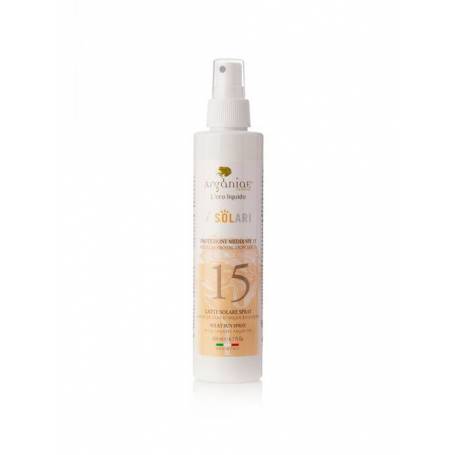 Lotiune spray pentru protectie solara cu ulei de argan SPF 15, 200ml - Argania