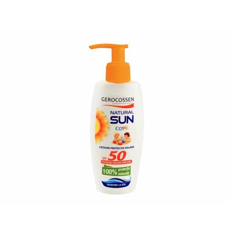 Lotiune cu protectie solara pentru copii SPF 50 Natural Sun, 200ml - Gerocossen