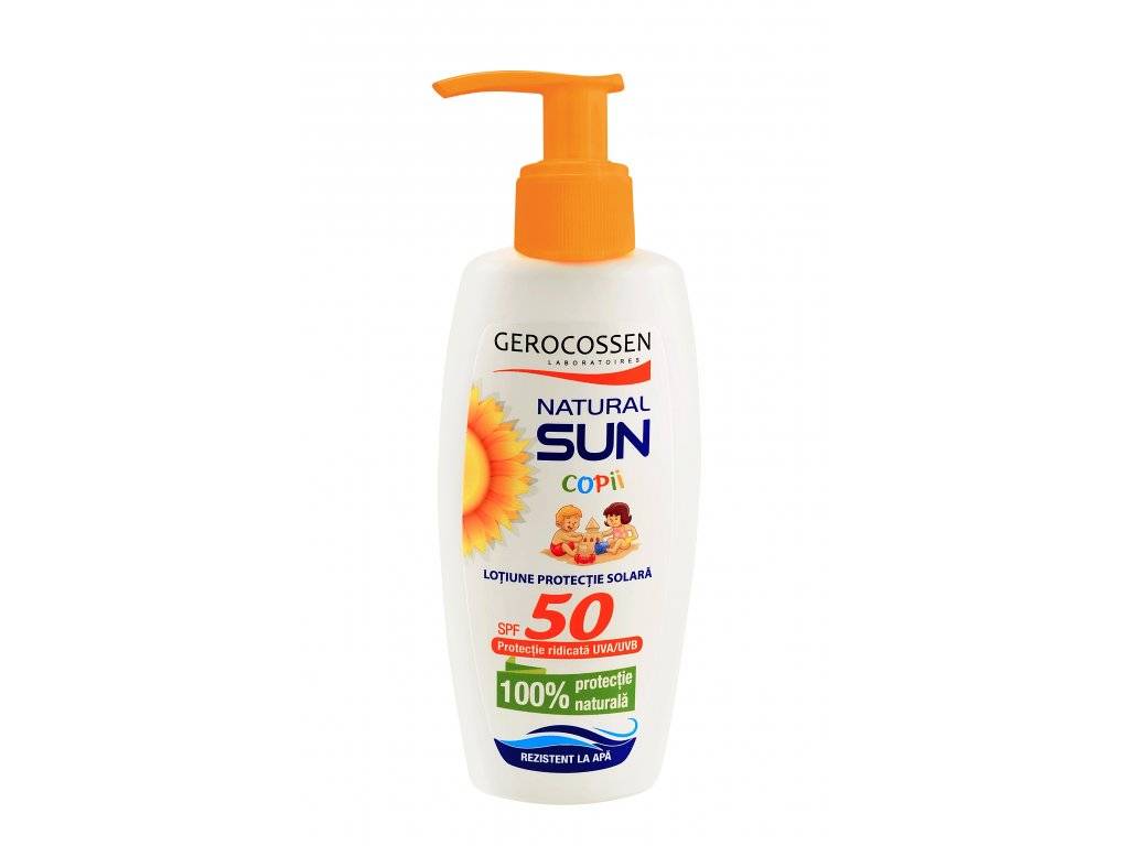 Lotiune Cu Protectie Solara Pentru Copii Spf 50 Natural Sun, 200ml - Gerocossen