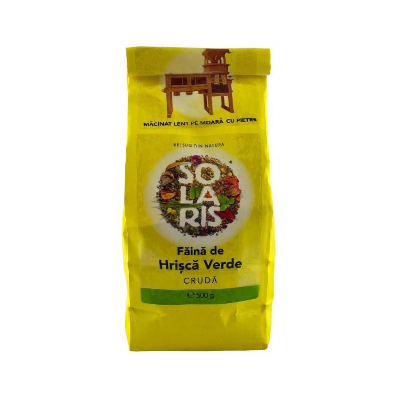 FAINA DE HRISCA VERDE CRUDA 500g - SOLARIS