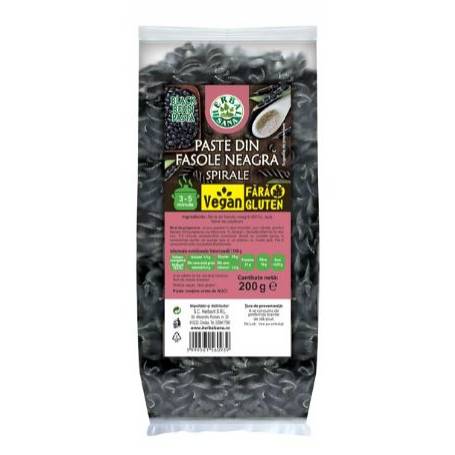 PASTE SPIRALE din FASOLE NEAGRA Fara gluten 200g - HERBAVIT