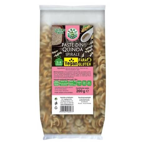 PASTE SPIRALE din QUINOA Fara Gluten 200g - HERBAVIT