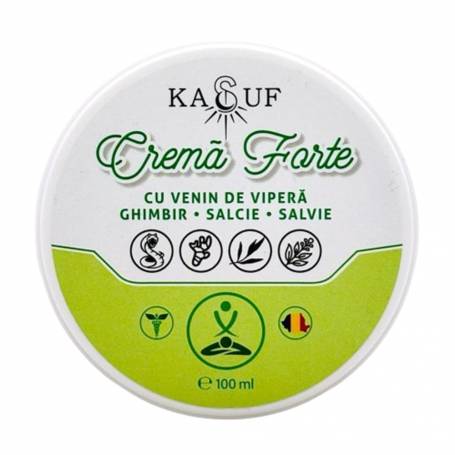 CREMA FORTE CU VENIN DE VIPERA, GHIMBIR, SALCIE, SALVIE, 50 ml KASUF