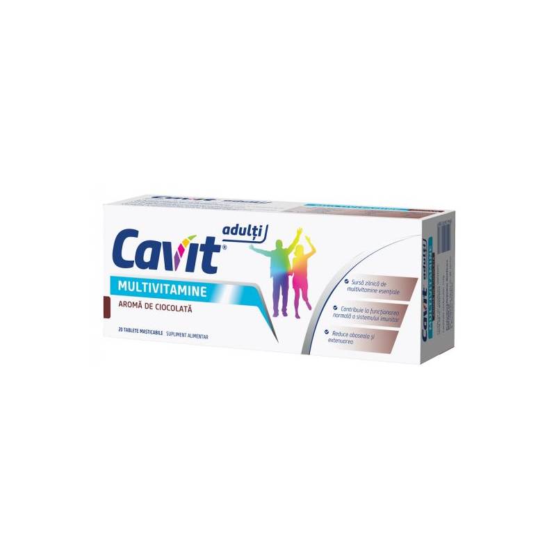 CAVIT ADULTI MULTIVITAMINE CU AROMA DE CIOCOLATA 20 tablete