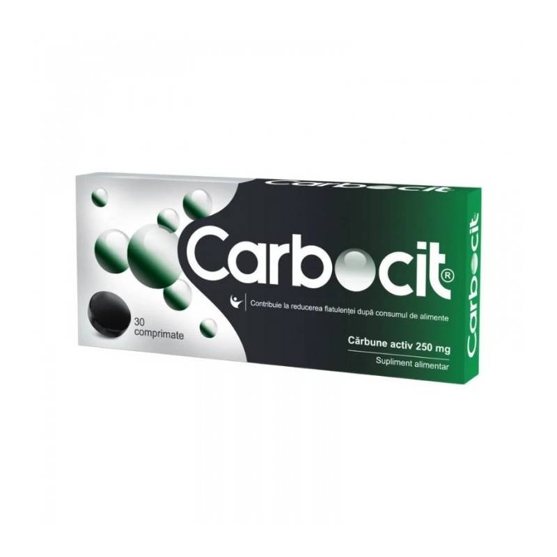 Carbocit, contribuie la reducerea flatulentei, 30 comprimate, BIOFARM