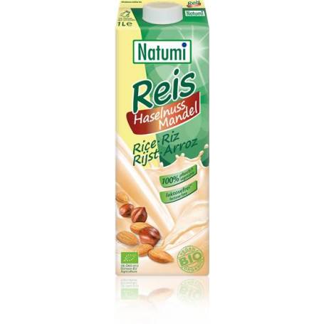 Lapte vegetal de orez cu alune si migdale 1l ECO-BIO - Natumi