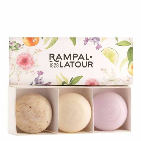 3 săpunuri naturale în cutie cadou, 300g - RAMPAL LATOUR