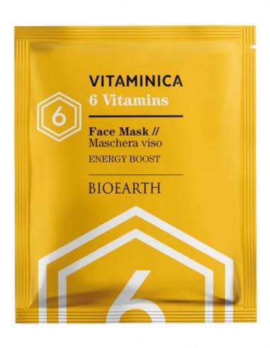 Masca Pentru Fata Tip Servetel Cu 6 Vitamine Energy Boost, Vitaminica Bioearth