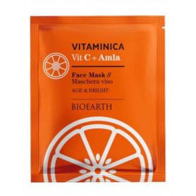 Masca pentru fata tip servetel, antirid cu Amla si Vitamina C, Vitaminica Bioearth
