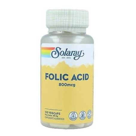 Folic Acid 800mcg 100tb - Solaray - Secom